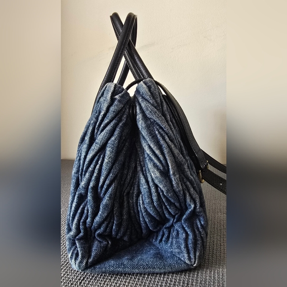 ××× SOLD ××× Miu Miu Matelasse Denim 2way Bag - Picture 8 of 17
